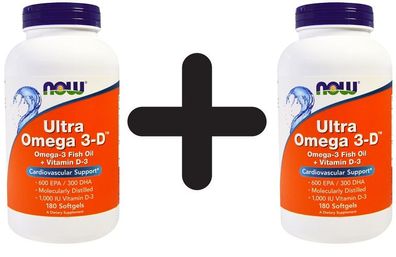 2 x Ultra Omega 3-D with Vitamin D-3 - 180 softgels