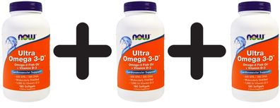 3 x Ultra Omega 3-D with Vitamin D-3 - 180 softgels