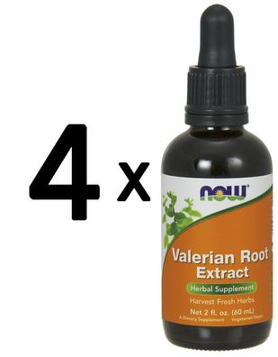 4 x Valerian Root Extract, Liquid - 60 ml.