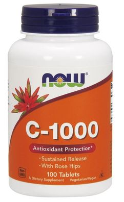 Vitamin C-1000 with Rose Hips - Susteined Release - 100 tabs
