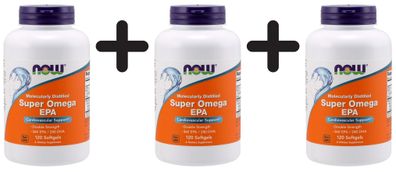 3 x Super Omega EPA Molecularly Distilled - 120 softgels