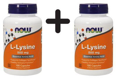 2 x L-Lysine, 500mg - 100 caps
