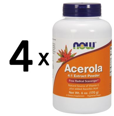 4 x Acerola, 4:1 Extract Powder - 170g