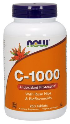 Vitamin C-1000 with Rose Hips & Bioflavonoids - 250 tablets