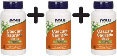 3 x Cascara Sagrada, 450mg - 100 vcaps