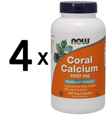 4 x Coral Calcium, 1000mg (Caps) - 250 vcaps