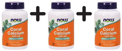 3 x Coral Calcium, 1000mg - 100 vcaps