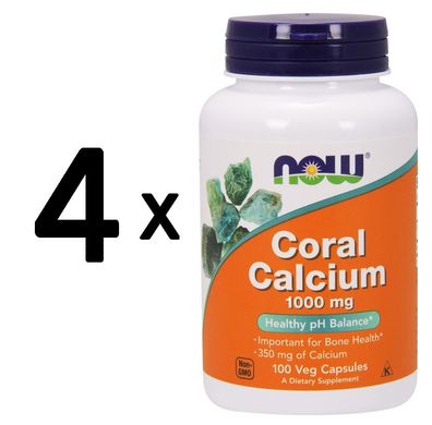 4 x Coral Calcium, 1000mg - 100 vcaps