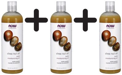 3 x Shea Nut Oil, Liquid - 473 ml.