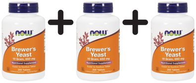 3 x Brewer's Yeast, Tablets - 200 tablets