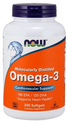 Omega-3 Molecularly Distilled Fish Oil - 200 softgels