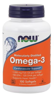Omega-3 Molecularly Distilled Fish Oil - 100 softgels