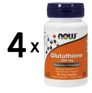 4 x Glutathione, 250mg - 60 vcaps