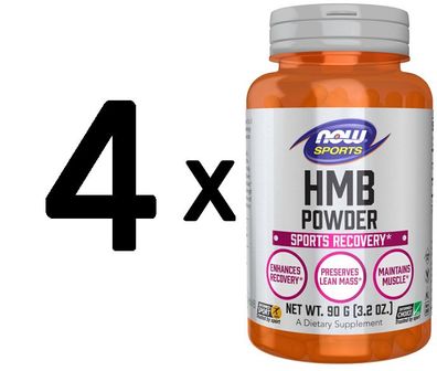4 x NOW Foods HMB, Powder - 90g