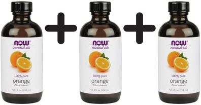 3 x Essential Oil, Orange Oil, Pure - 118 ml.