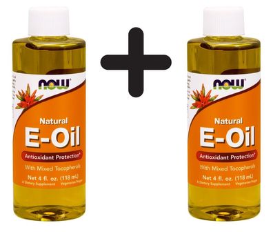 2 x Natural Vitamin E-Oil with Mixed Tocopherols- 118 ml.