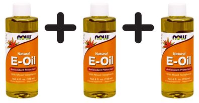 3 x Natural Vitamin E-Oil with Mixed Tocopherols- 118 ml.