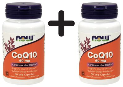 2 x CoQ10, 60mg - 60 vcaps