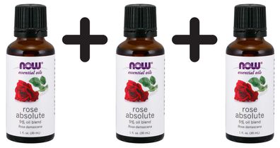 3 x Essential Oil, Rose Absolute Oil - 30 ml.