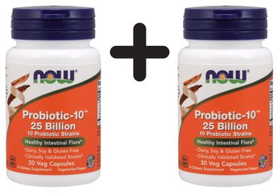 2 x Probiotic-10, 25 Billion - 30 vcaps