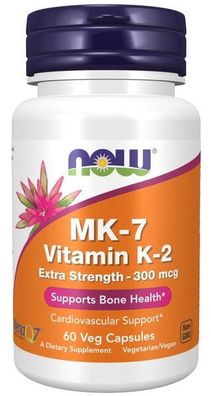 MK-7 Vitamin K-2, Extra Strength 300mcg - 60 vcaps