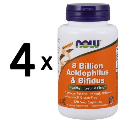 4 x 8 Billion Acidophilus & Bifidus - 120 vcaps