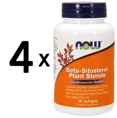 4 x Beta-Sitosterol Plant Sterols - 90 softgels