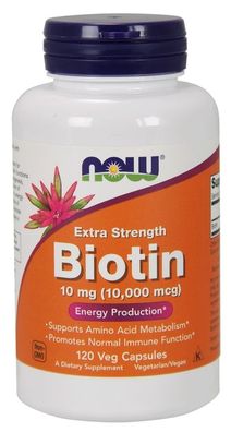 Biotin, 10mg (Extra Strength) - 120 vcaps