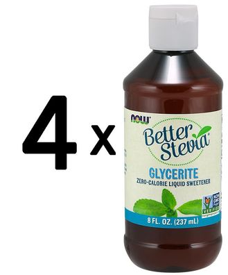 4 x Better Stevia - Glycerite, Alcohol-Free - 237 ml