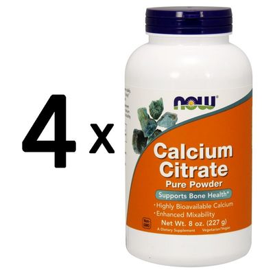 4 x Calcium Citrate, 100% Pure Powder - 227g