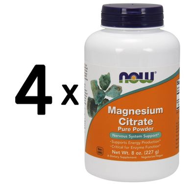 4 x Magnesium Citrate, Powder - 227g
