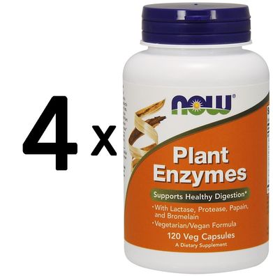 4 x Plant Enzymes - 120 vcaps