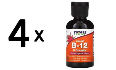 4 x Vitamin B-12 Liquid B-Complex - 60 ml.