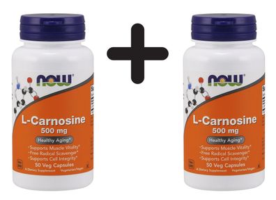2 x L-Carnosine, 500mg - 50 vcaps