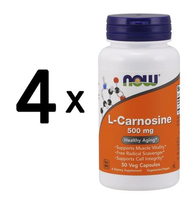 4 x L-Carnosine, 500mg - 50 vcaps