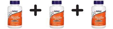 3 x L-Theanine, 200mg with Inositol - 120 vcaps