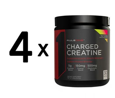 4 x Charged Creatine, Sour Candy - 240g
