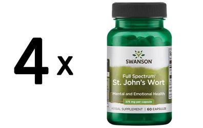 4 x St. John's Wort, 375mg - 60 caps