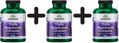 3 x Triple Magnesium Complex, 400mg - 300 caps
