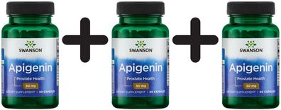 3 x Apigenin, 50mg - 90 caps