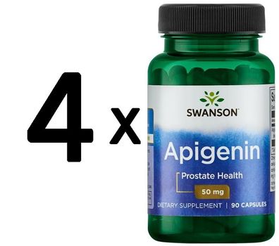 4 x Apigenin, 50mg - 90 caps