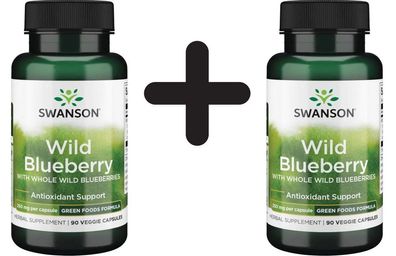 2 x Wild Blueberry, 250mg - 90 vcaps