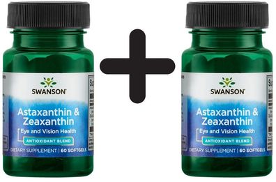 2 x Astaxanthin & Zeaxanthin - 60 softgels
