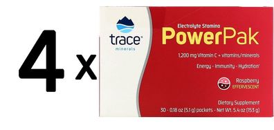 4 x Electrolyte Stamina Power Pak, Raspberry - 30 packets