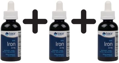 3 x Ionic Iron, 22mg - 56 ml.