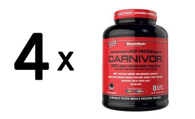 4 x Carnivor Beef Protein, Fruity Cereal - 1736g