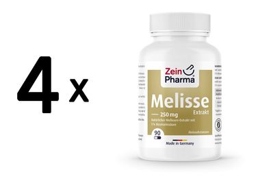 4 x Melissa Extract, 250mg - 90 vcaps
