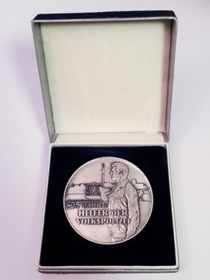 DDR MdI Volkspolizei Medaille 25 Jahre Helfer der Volkspolizei im Etui 1.