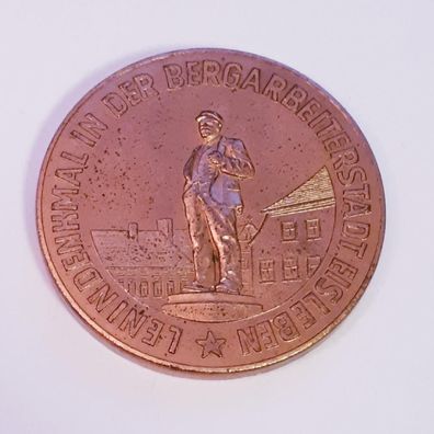DDR Medaille VEB Mansfeld Lenindenkmal in der Bergarbeiterstadt Eisleben