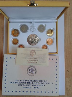 Original KMS 200P PP Vatikan Papst Benedikt XVI. mit Silbermedaille Sterlingsilber